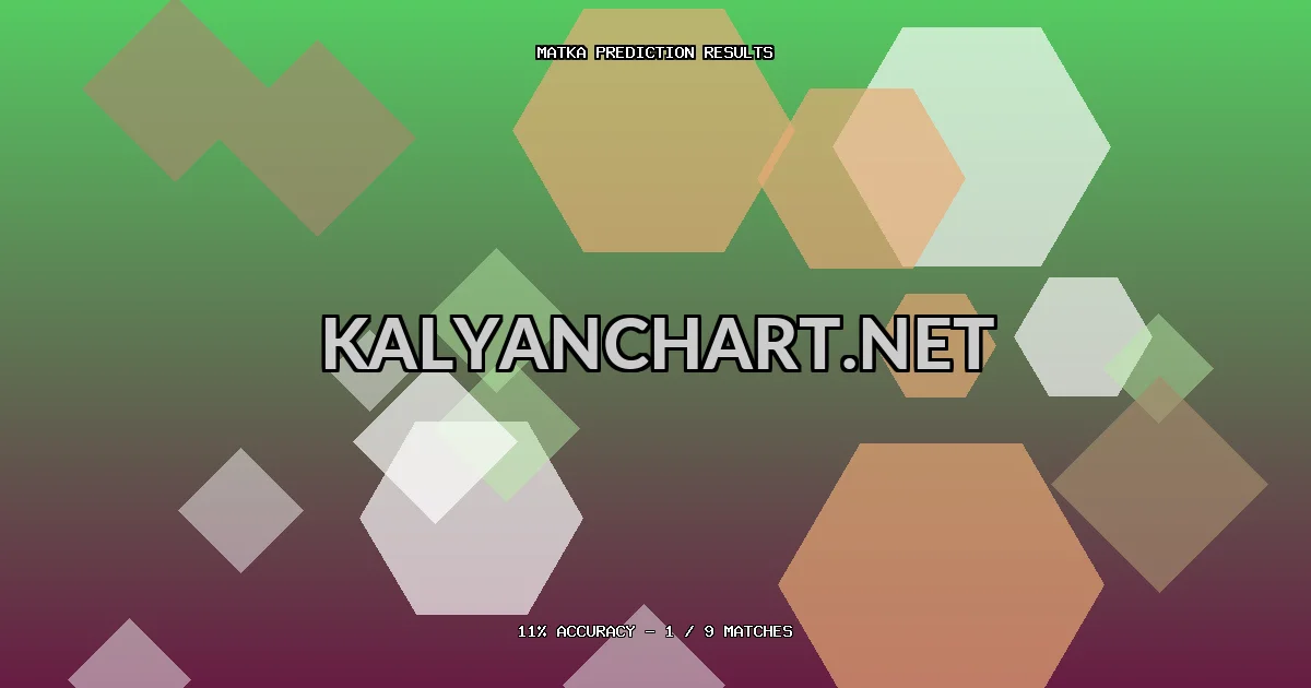 Kalyanchart.net Matka prediction results analysis - March 10, 2026