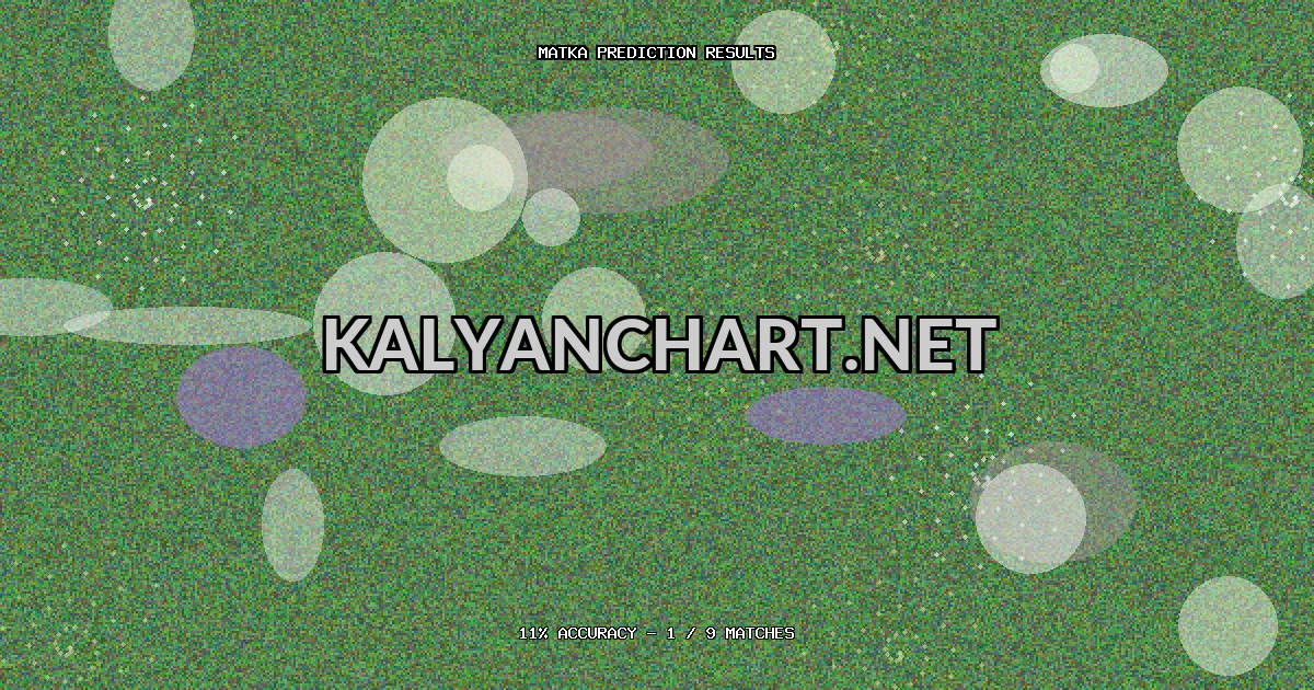 Kalyanchart.net Matka prediction results analysis - March 19, 2026