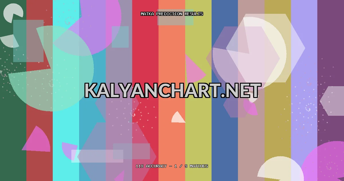 Kalyanchart.net Matka prediction results analysis - March 20, 2026