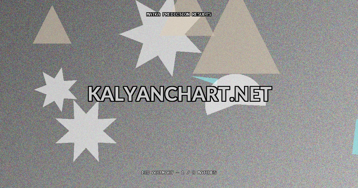 Kalyanchart.net Matka prediction results analysis - March 22, 2026