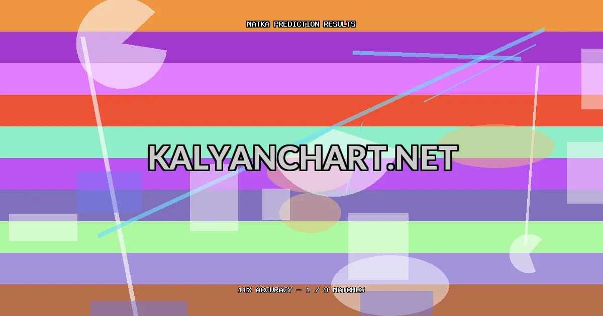 Kalyanchart.net Matka prediction results analysis - March 27, 2026