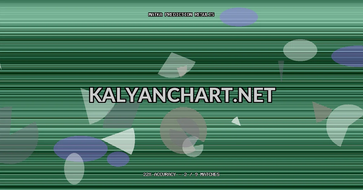 Kalyanchart.net Matka prediction results analysis - April 9, 2026