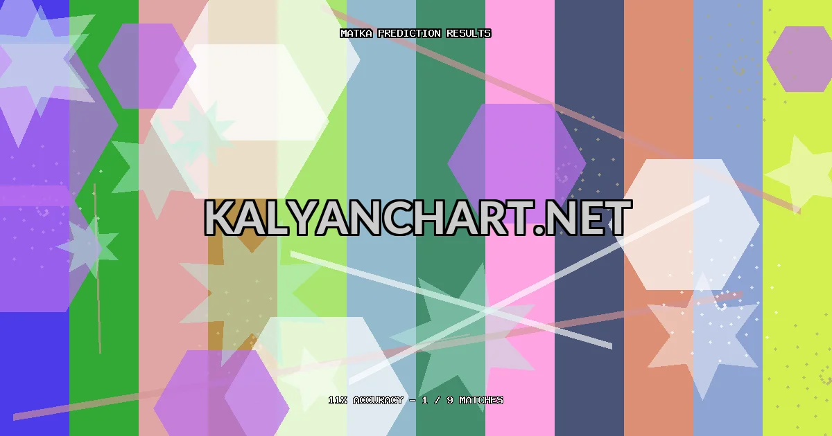 Kalyanchart.net Matka prediction results analysis - April 10, 2026