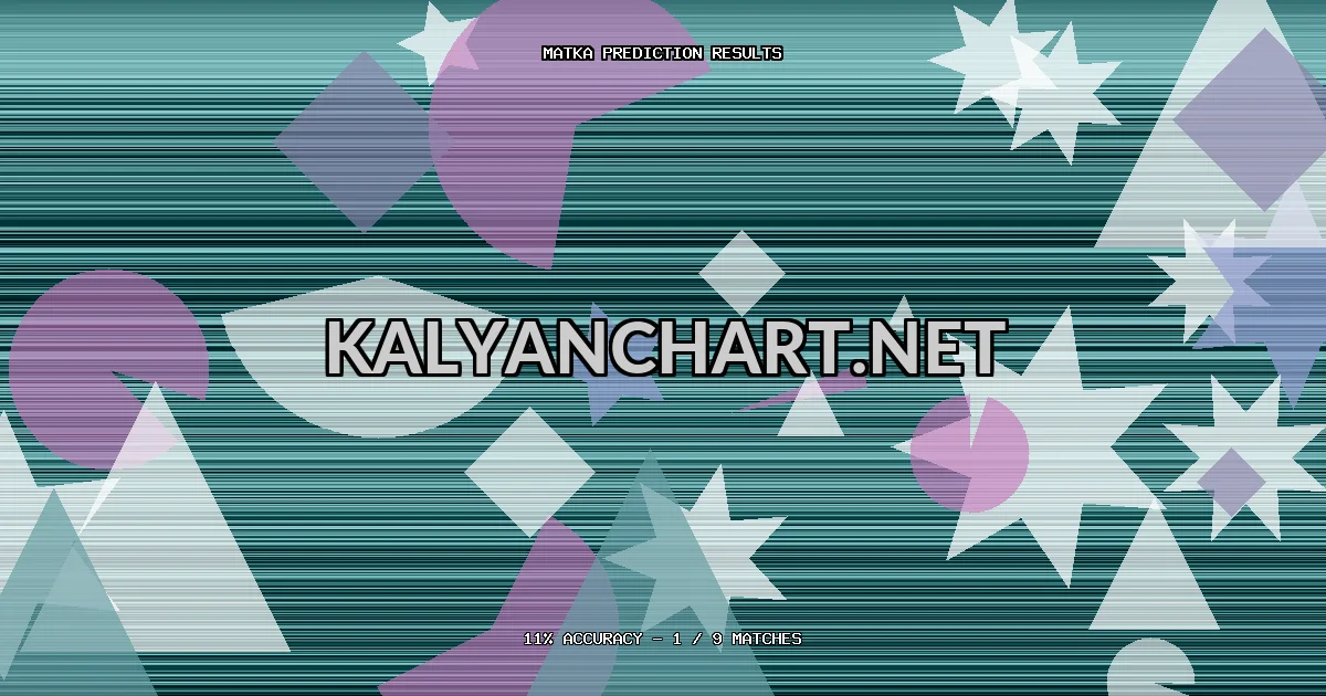 Kalyanchart.net Matka prediction results analysis - April 12, 2026