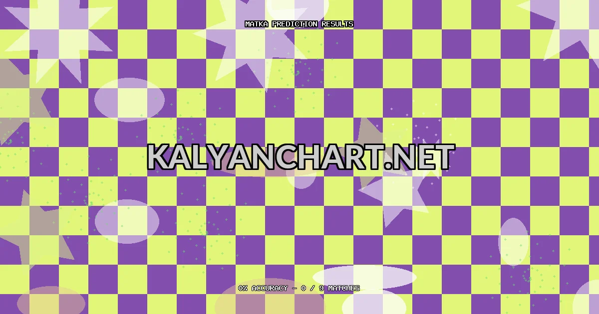 Kalyanchart.net Matka prediction results analysis - April 14, 2026