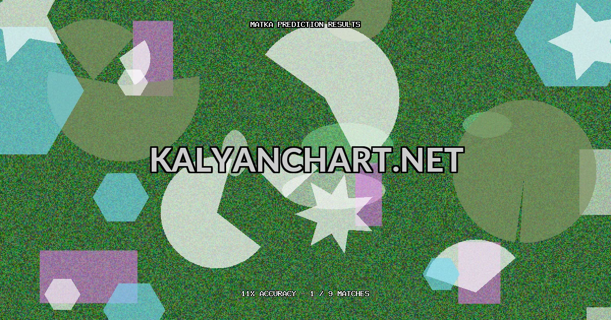 Kalyanchart.net Matka prediction results analysis - April 20, 2026