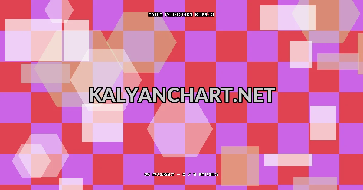 Kalyanchart.net Matka prediction results analysis - May 3, 2026
