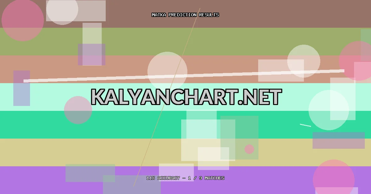 Kalyanchart.net Matka prediction results analysis - May 13, 2026