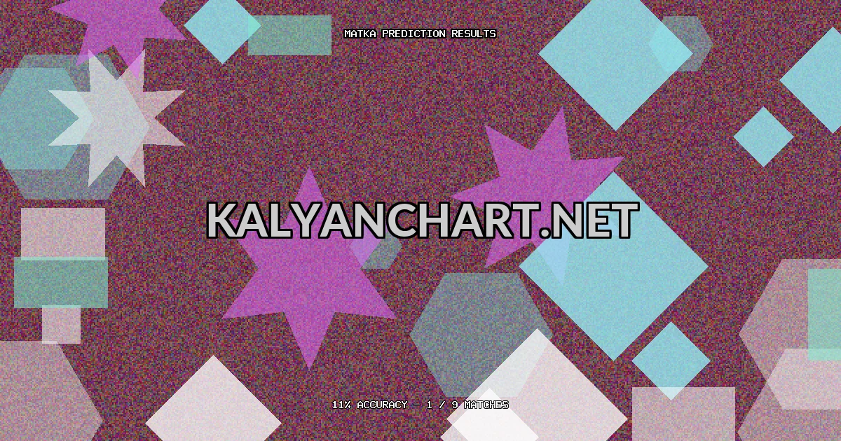 Kalyanchart.net Matka prediction results analysis - May 15, 2026