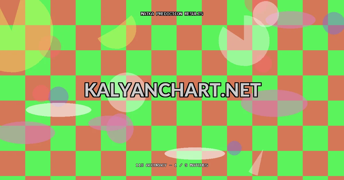 Kalyanchart.net Matka prediction results analysis - June 20, 2026